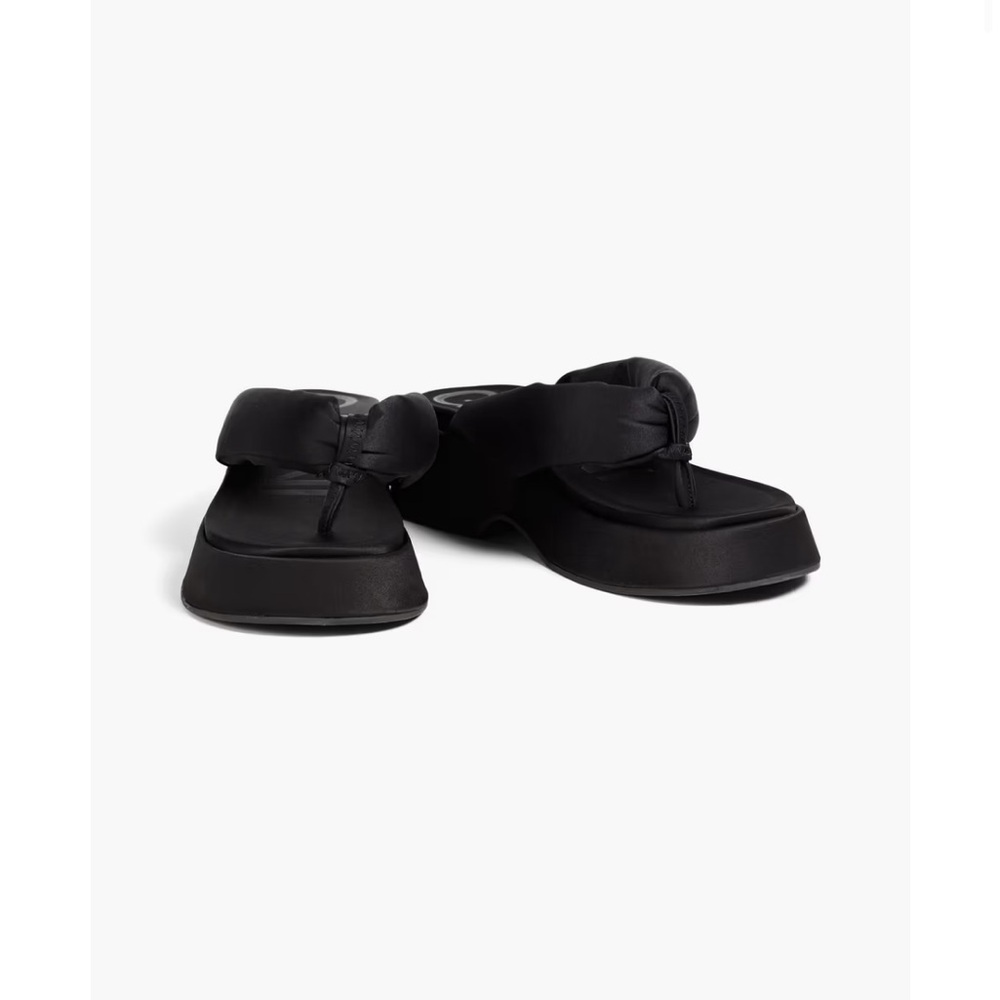 Ganni padded satin platform sandals - Picture 4 of 12